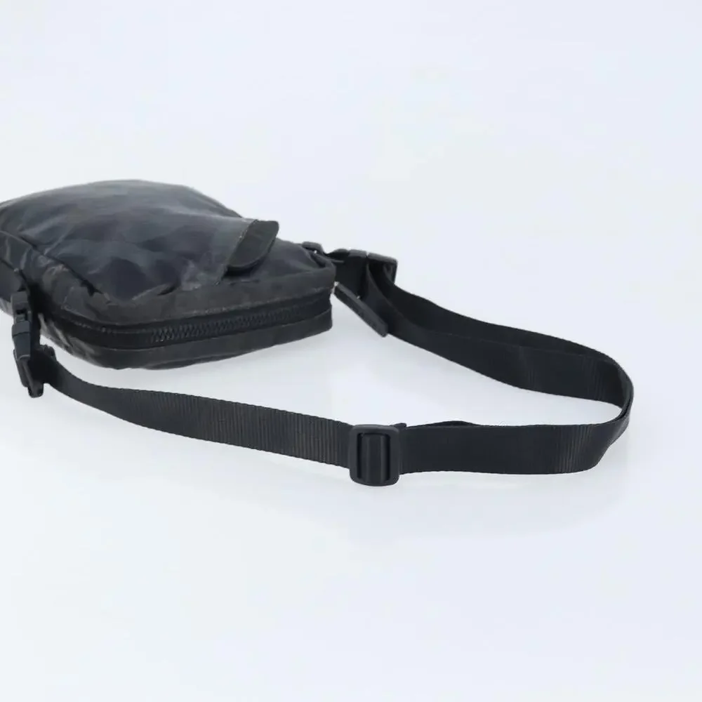 Chanel Coated Canvas Shoulder Bag Black